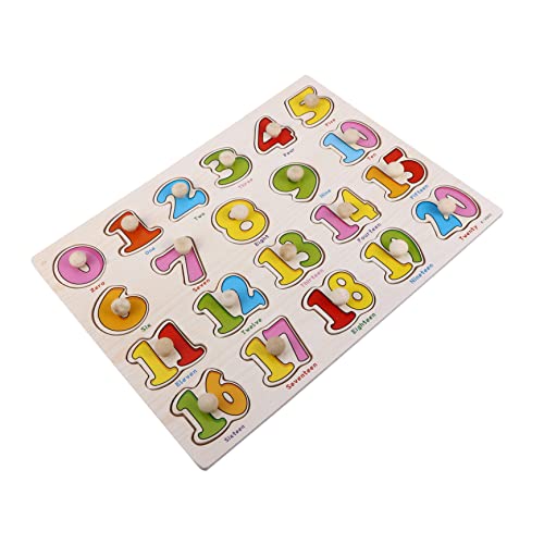 Abaodam 1 Satz Puzzle Kleinkindspielzeug Knopf Rätsel Pädagogisches Colorful Hölzern von Abaodam