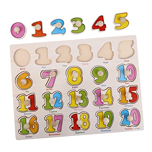 Abaodam 1 Satz Puzzle Knopf laubsägen für rätsel für Funny Toys zahlenrätsel Fun Toy holzspielsachen Rätsel zum frühen Lernen Bildungsrätsel hölzern Colorful von Abaodam