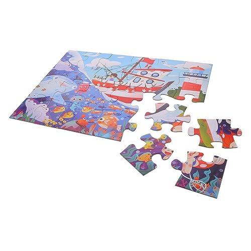 Abaodam 1 Satz Puzzle für rätselbuch kinderpuzzle holzpuzzle Meerestiere Puzzle Puzzles für im Alter von 3-5 Jahren Kinderrätsel im Alter von 3-5 Jahren Papier von Abaodam