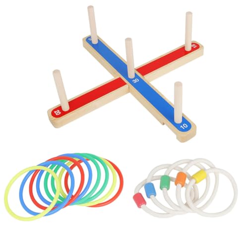 Abaodam 1 Satz Ringwurf- Wurfspielzeug Säuglingsspielzeug buntes Ringspielzeug interaktives holzspielzeug Kid Toys Ringwurfspiel Ring-Wurf Kunststoff Colorful von Abaodam