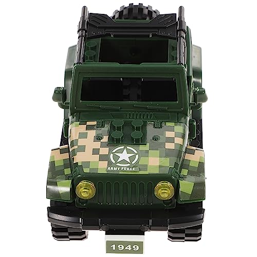 Abaodam 1 Satz SUV-Modell Praktische Bastelautoverzierung Lernspielzeug für Babys Panzermodell Desktop-Dekor Kinder bastelset basteln für Kinder Autoskulpturen -Dekor Plastik Green von Abaodam