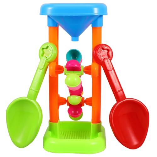 Abaodam Strandsandspielzeug Für Kinder Kinderspielzeug Strandwasserspielzeug Kindersandrad Strandspielzeug Buntes Sanduhr-Design Zufällige Farbe von Abaodam