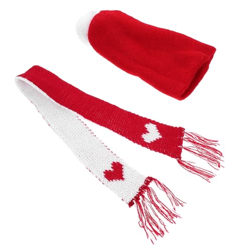 Abaodam 1 Satz Scarf Dekoration weihnatsdeko verkleidung weihnacjtsdeko Puppenschal Mini-Strohhut Plüsch Mini-Hüte Ornamente Hutschachtel Schneemann-Hut Weihnachten DIY Bastelbedarf Garn von Abaodam