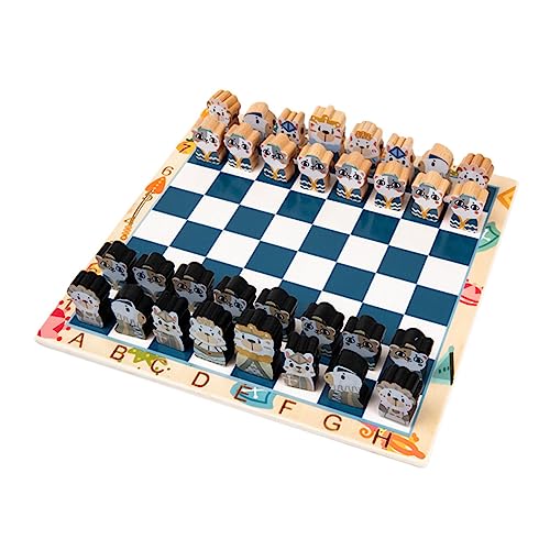 Abaodam 1 Satz Schach Kinderspiele geheimes Brettspiel Dame Brettspiel schachspiel pädagogisches lustiges Desktop-Spiel Spielbrett für hölzern von Abaodam