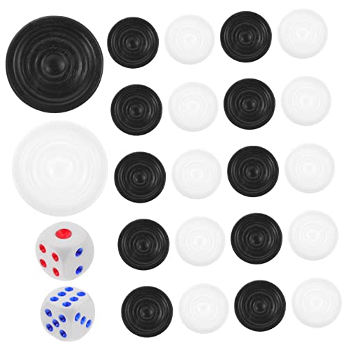 Abaodam 1 Satz Schachfiguren Stücke Multi Jumbo Turnier Backgammon-Zubehör Münzen bauernopfer brettspiele tabsy brettspiel Gry planszowe Backgammon-Spielzubehör Kunststoff-Checker Plastik von Abaodam