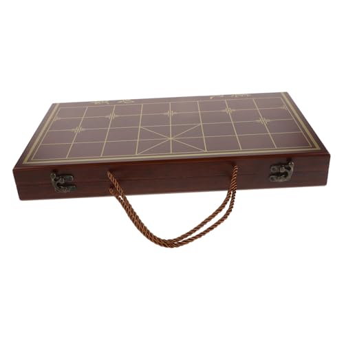 Abaodam 1 Satz Schachkasten Chinesisches Schach Reisespiel Schachmatte Schachspielzeug Aus Holz Schachbrett Aus Holz Chinesische Dame Kinderspielzeug Aus Holz Light Brown Hölzern von Abaodam