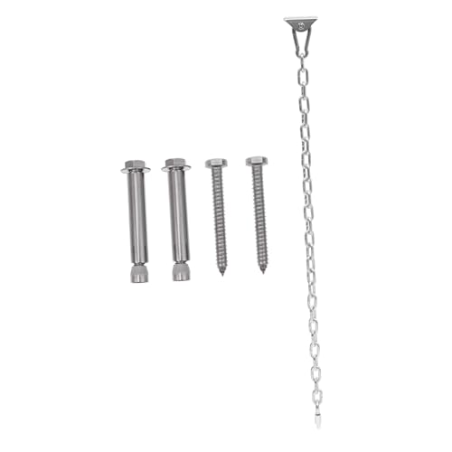 Abaodam 1 Satz Schaukelhaken Sperren Baumband Schaukel Verlängerungsseil Hängematte Mit Ständer Kette Mit Haken Hängemattenfeder Heavy Duty S Haken Schaukelanker Silver Rostfreier Stahl von Abaodam