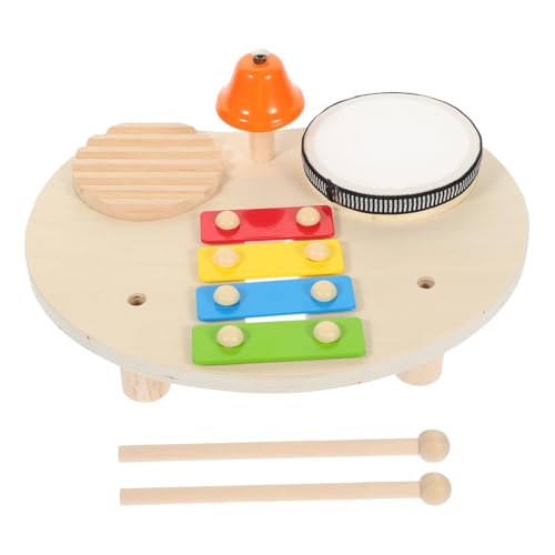 Abaodam 1 Satz Schlaginstrument Gaming-Tisch Kleinkind Trommelspielzeug Percussion-musikinstrumente Xylophon-trommelspielzeug Lustige Musikspielzeuge Glocken Aus Holz Und Eisen von Abaodam