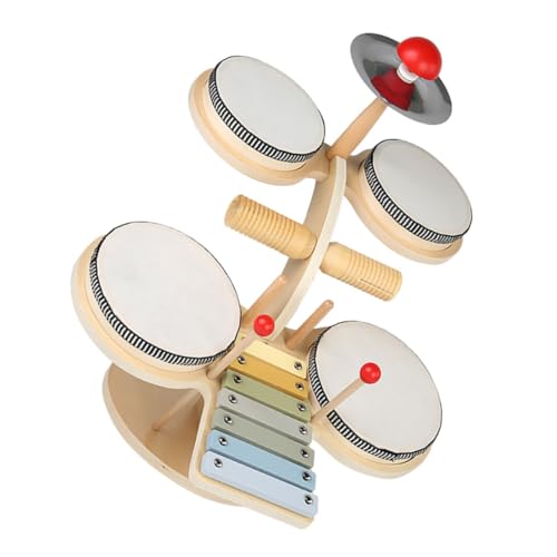 Abaodam 1 Satz Schlagzeug Für Lustige Musikspielzeuge Musikspielzeug Für Jazz-schlagzeuginstrumente Kleinkind Trommelspielzeug Kinderspielzeug Holz von Abaodam