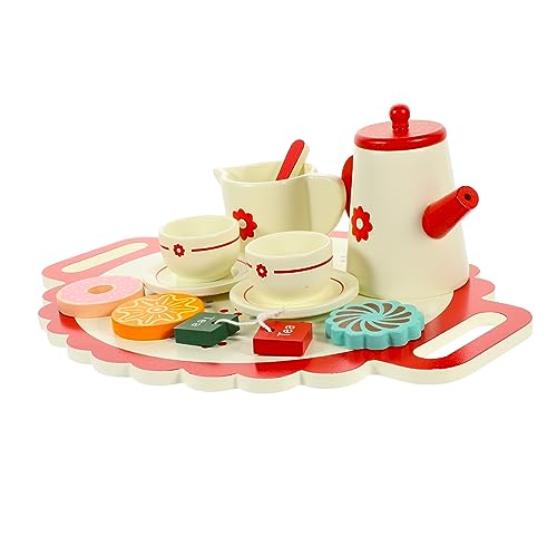 Abaodam 1 Satz Simulation Tee-Set küchenspielzeug für Kitchen Toys for küche für Nachmittagstee zubereiten Miniatur-Hausgeschirr hölzern von Abaodam