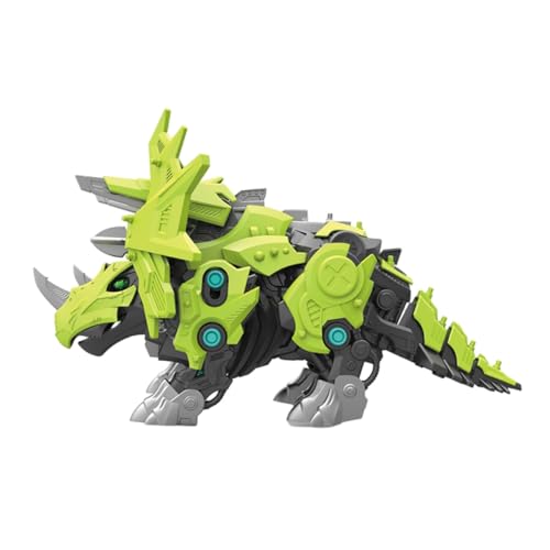 Abaodam 1 Satz Simulation Triceratops Mechanische Dinosaurierblöcke Kreativer Zusammengebauter Dinosaurier Kreatives Dinosauriermodell Mechanische Dinosaurier-bausteine Abs Green von Abaodam