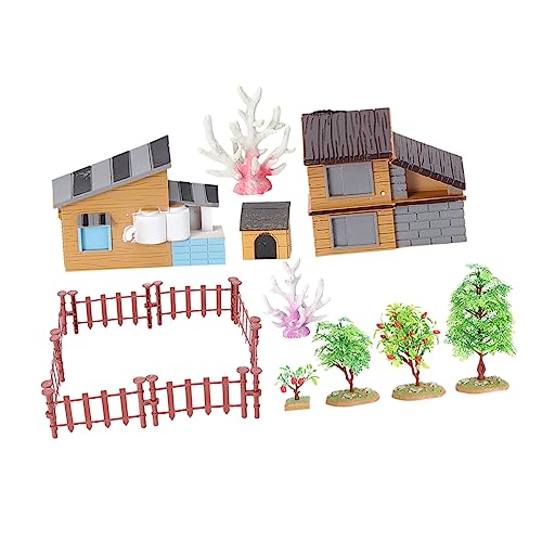 Abaodam 1 Satz Simulations-Farm-Set Mini-Bauernhof-Spielset Mini- Krippenspielzeug für Kinder Miniaturtiere interaktives Spielzeug kinderspielzeug Farmszenenmodell Spielzeugmodell PVC von Abaodam