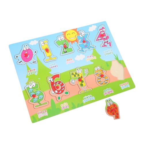 Abaodam 1 Satz Spanisches Puzzle kinderpuzzle Holzpuzzle Spanisch Lernen Holz Puzzle puzzletisch holzspielzeug lustige passende spielzeuge Kleinkindpuzzles aus Holz von Abaodam