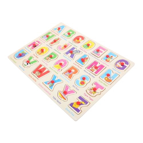 Abaodam 1 Satz Spanisches Puzzle kinderpuzzle holzspielzeug Spanischsprachiges Lernspielzeug für interaktives Puzzle- Lernpuzzle für Kleinkinder von Abaodam