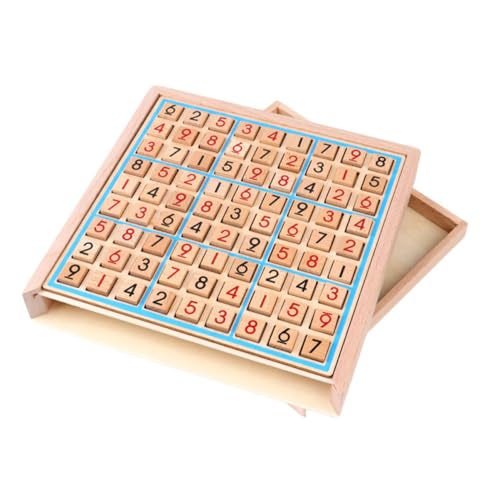 Abaodam 1 Satz Sudoku Aus Holz Spiele Holz Arithmetik-Sudoku Sudoku- Aus Holz Mathe-Sudoku- Sudoku-Spiel Sudoku-Spiel Schach 9-Gitter-Spiel Schach Hölzern von Abaodam