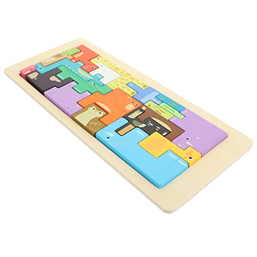 Abaodam 1 Satz Tierisches Dreidimensionales Puzzle Interaktive Rätsel Spielzeug Für Kleinkinder Spielzeug Für Kinder Babyspielzeug Farberkennungsspielzeug Tiererkennungsspielzeug Holz von Abaodam