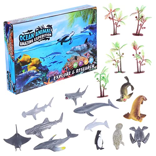 Abaodam 1 Satz Tiermodell-Spielzeug Tierspielzeug Mini-Spielzeug Fisch-Modell Meeresspielzeug Animals Toys for Spielzeug für Kinder tierisches Handwerk imitiertes Tiermodell Plastik von Abaodam