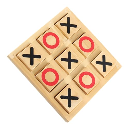 Abaodam 1 Satz -Toe Lernspielzeug Pädagogisches Spielzeug Gesellschaftsspiel Strategie-Brettspiel tragbares Brettspiel Schachspiel Spielzeug Familienspiele für Kinder Holz Khaki von Abaodam