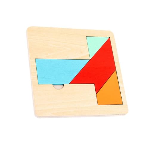 Abaodam 1 Satz Vierteiliges Puzzle Puzzle- Aus Holz T-Puzzle- T-Puzzle Aus Holz Form Passende Puzzle-spielzeuge Holzpuzzle- T-Puzzle-bausteine Hölzern von Abaodam