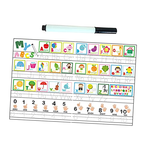 Abaodam 1 Satz Wandaufkleber Magnettafel Großes Whiteboard Whiteboard-radierer Handschrift-Alphabet-Plakat Selbstklebender Alphabet-Aufkleber Buchstabenaufkleber Radiergummis PVC von Abaodam