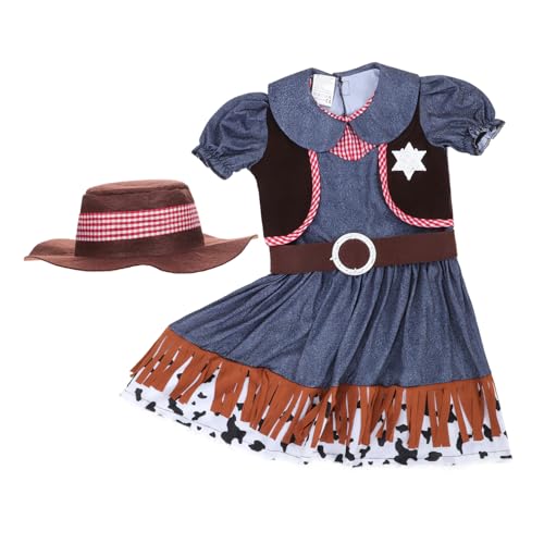 Abaodam 1 Satz Western-Cowboy-Kleidung Für Damen Damenbekleidung Westliches Kleid Westernkleidung Für Kinder Cowgirl-Kleidung Westernkleidung Für Frauen Western-mädchen-Outfit Tuch von Abaodam