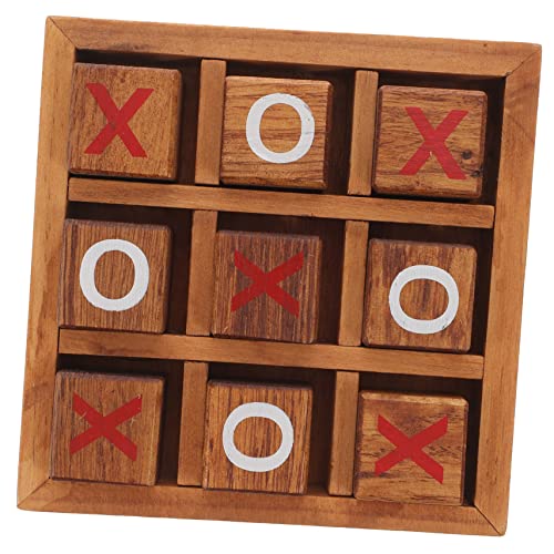 Abaodam 1 Satz Xo Schach Kinderspielzeug Spiele Ludo Nichts Kreuzt Das Spiel Brettspieltisch O Und x Spiel Knoten Und Kreuzspiel Tick Norts X Und o Spiel Puzzle Zehenspielzeug Coffee Holz von Abaodam