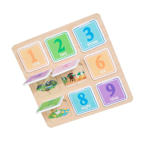 Abaodam 1 Satz Zahlen Puzzle Kleinkind-Puzzle Für Babys Rätsel Kleinkind Rätsel Kinderrätsel Kinderspielzeug Steckpuzzle Aus Holz Lernrätsel Für Kleinkinder Holz von Abaodam