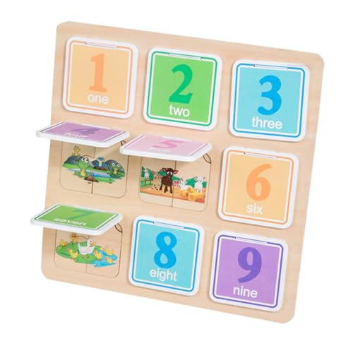 Abaodam 1 Satz Zahlen Puzzle Steckpuzzle Für -rätsel Puzzle- Für Lernrätsel Für Kleinkinder Tierische Rätsel Lernspielzeug Für Kleinkinder Bildungsspielzeug Holz von Abaodam