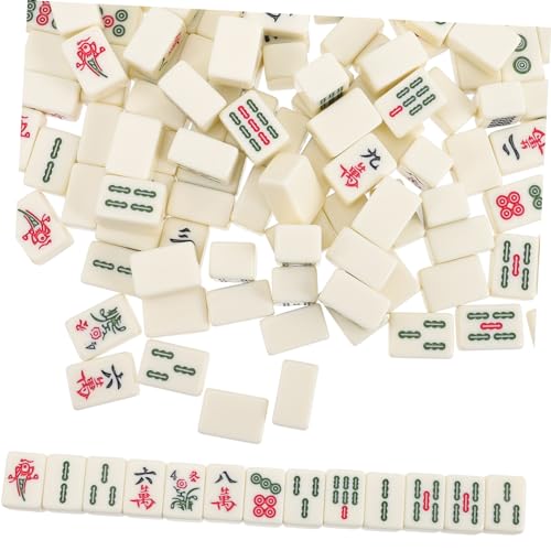 Abaodam 1 Satz entspannendes Mahjong-Kit Mahjong brettspiel majhong brettspiel Mini-Schachbrett tragbares Mahjong-Kit Reise Tischspiel Mahjong Requisiten für Reisetischspiele Acryl- von Abaodam