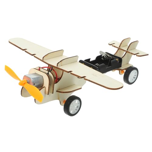 Abaodam 1 Satz experimentierkasten Wissenschaft experimente Flugzeugbau-Kit Roboter Kleinkinder Kinderspiele Flugzeugmodell aus Holz Flugzeugmodell selber Bauen hölzern Brown von Abaodam