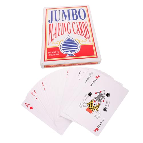 Abaodam 1 Satz große Spielkarten pokerkarten Geschenkidee Spielkarten Camping Spielkarten lustiges kartenspiel Brettspiel-Poker Jumbo-Poker Partykarten professionelle Spielkarte Papier von Abaodam