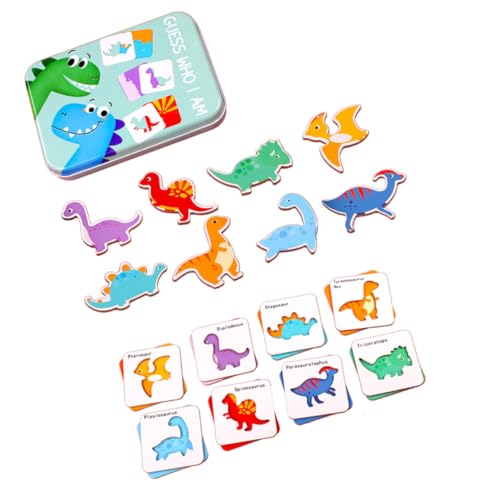 Abaodam 1 Satz pädagogisches Puzzlespielzeug Lernspielzeug für Vorschulkinder Puzzles Formen Kinder holzspielzeug The Animal dinotattos Kleinkind rätsel passendes Puzzle-Spielzeug Hölzern von Abaodam