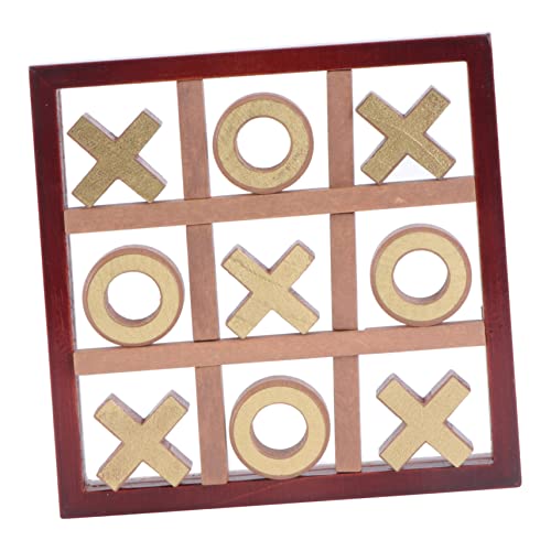 Abaodam 1 Satz xo Schach interaktives Interactive Toys Reisespielzeug brettspielr familienbrettspiele Bildungsspielzeug Kinderspielzeug pädagogisches hölzern Brown von Abaodam