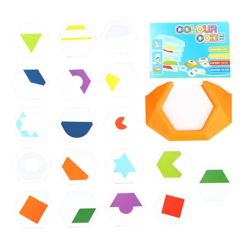 Abaodam 1 Schachtel Denkspiel Farb-Form-Puzzle Pädagogisches Puzzle Geometrisches Buntes Puzzle 3D-Form-Puzzle Farbcode-Puzzle Stressabbau-Puzzle Plastik von Abaodam