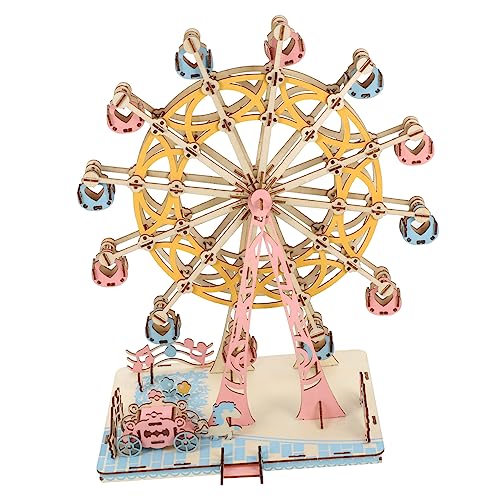 Abaodam Rätsel 1 Set 3D Puzzle Ferris Wheel Für Erwachsene Kreatives Puzzle Zum Zusammenbauen Modellbau Bausatz Für DIY Liebhaber Geduldspiel Für Und Erwachsene Holzbausatz von Abaodam