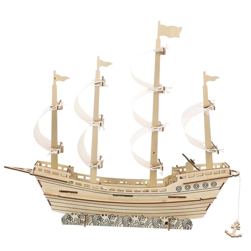 Abaodam 1 Set 3D Segelpuzzle Piratenbootmodell Segelbootmodell Montagepuzzle Schiffe Spielzeugyachten Bausätze Zum Bauen Von Streichholzmodellbausätzen Kinderpuzzle 3D Puzzles Für von Abaodam