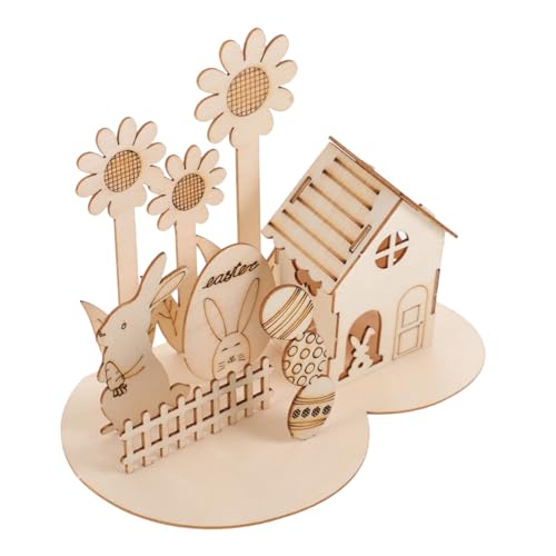 Abaodam 1 Set 3D-holzpuzzles, Osterparty-Spielzeug, Pädagogisches Montagespielzeug, Ostergeschenk Für Kinder von Abaodam