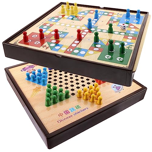 Abaodam 1 Set Airhockey Tisch Für Ludo Spielbrett Schach Flugspielzeug Flugzeugspielzeug Logik Denkspielzeug Lernspielzeug Kognitives Frühes Lernspielzeug Brettspiel Aus Holz von Abaodam