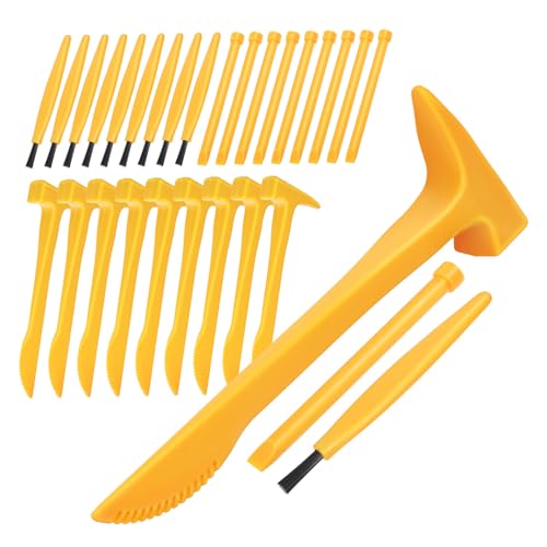 Abaodam 1 Set Dinosaurier Ausgrabung Kit Jungen und Mädchen Archäologie Werkzeuge Set Hammer Meißel Pinsel Robust PVC Konstruktion von Abaodam