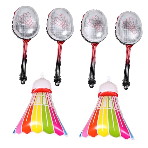 Abaodam 1 Set Aufblasbares Badminton Ballon Set Leichte Geburtstagsdekorationen Partygeschenke Tragbarer Aluminiumfolienballon Einzigartiger Badminton Ballon von Abaodam