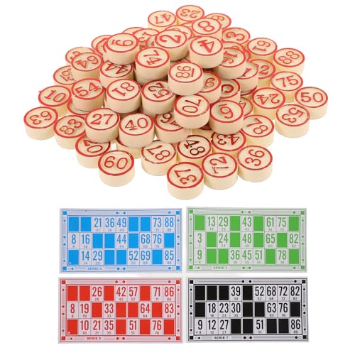 Abaodam 1 Set Bingo Lotto Familienspiel Lotto Brettspiel Spiele Tombola Spiel Versorgung Partyspiel Lustiges Spiel Logisches Brettspiel Figurenspiel Russisches Schach Party von Abaodam