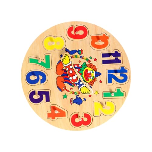 Abaodam 1 Set Clown Uhr Puzzles Für Uhr Für Puzzle Uhr Design Kreative Uhr Aufklärung Uhr Passenden Blöcke Holz von Abaodam