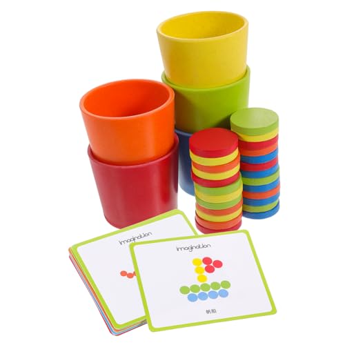 Abaodam 1 Set Farberkennungsspielzeug Zählscheiben Spielzeug Farbsortierbecher Passendes Spielzeug Für Kleinkinder Lernaktivitäten Denksportaufgaben Spiel Lernspielzeug Für von Abaodam