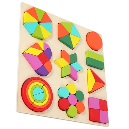 Abaodam 1 Set Früherziehung Puzzle Babyspielzeug Puzzles Holzspielzeug Holzformpuzzle Lernspielzeug Kleinkindformpuzzle Holzspielzeug Für Kinderblöcke Puzzlespielzeug von Abaodam