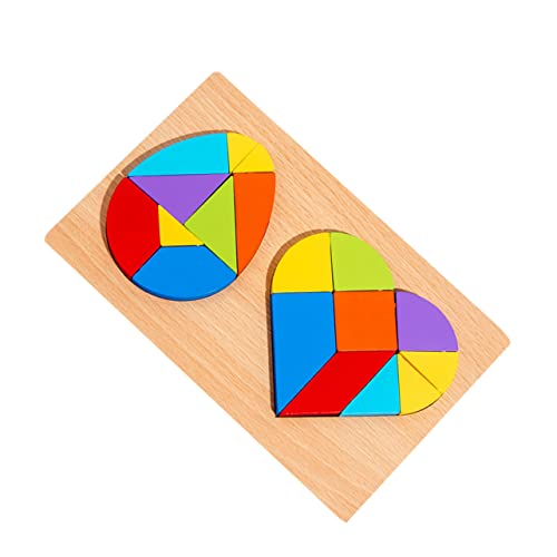 Abaodam 1 Set Jigsaw Puzzle Puzzles Puzzle Puzzles Für Puzzles Pädagogisches Puzzle Frühes Lernen Tangram Holzpuzzle Tangram Puzzle Bunt von Abaodam