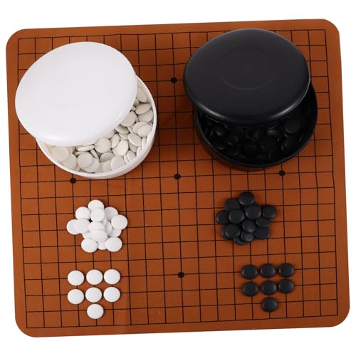 Abaodam 1 Set Kinder Go Backgammon Schachspiel Für Anfänger Desktop Go Schachbrett Klassisches Schachspiel Go Schach Go Spiel Strategie Brettspiel Anfänger Go PVC von Abaodam