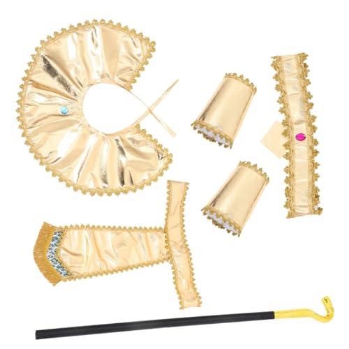 Abaodam 1satz Kostüm Für Halloween Partys Ägyptisches Outfit Mit Pharaonen-kopfbedeckung Gürtel Halskrause Armstulpen Goldener Schlange- Für Cosplay Veranstaltungen Abaodam 1satz Kostüm Für Halloween Partys Ägyptisches Outfit Mit Pharaonen-kopfbedeckung Gürtel Halskrause Armstulpen Goldener Schlange- Für Cosplay Veranstaltungen von Abaodam