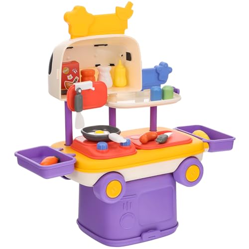 Abaodam 1 Set Kochspielset Für Kinder Kochspielset Mit Aufbewahrung So Tun Ob Kochspielset Autospielzeug Für Rollenspiele von Abaodam