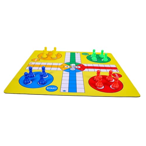 Abaodam 1 Set Ludo Schachspiel Schachspielzeug Schachspielbrett Interaktives Fliegendes Schach Fliegende Schachmatte Fliegendes Schach Für Party Lustiges Fliegendes von Abaodam