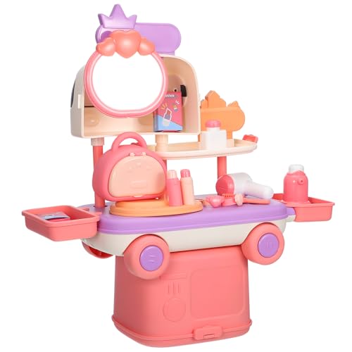 Abaodam 1 Set Make-Up-Spielset Für Kinder Make-Up-Spielset Mit Aufbewahrung Für Kosmetika Rollenspielset Autospielzeug Für Rollenspiele von Abaodam